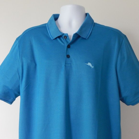 Tommy Bahama Men's Marlin Embroidered Short Sleeve TEAL Polo Shirt XL NWT - Picture 3 of 6